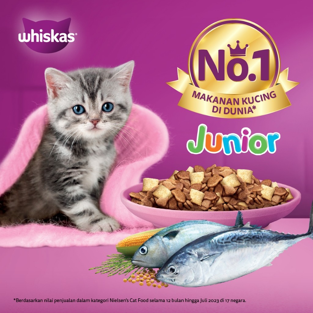 WHISKAS Makanan Kering untuk Anak Kucing Rasa Ikan Laut 6.5kg - Gambar 2