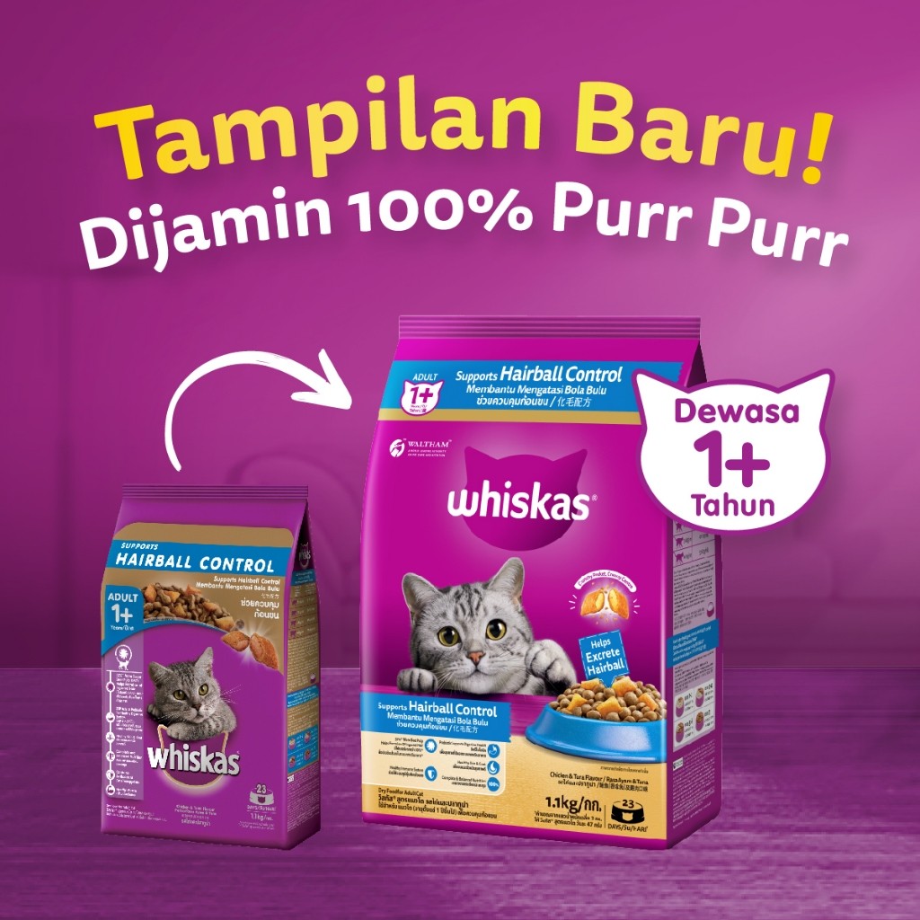 Whiskas Fungsional Makanan Kucing Kering Pilih Varian 450g - Gambar 6