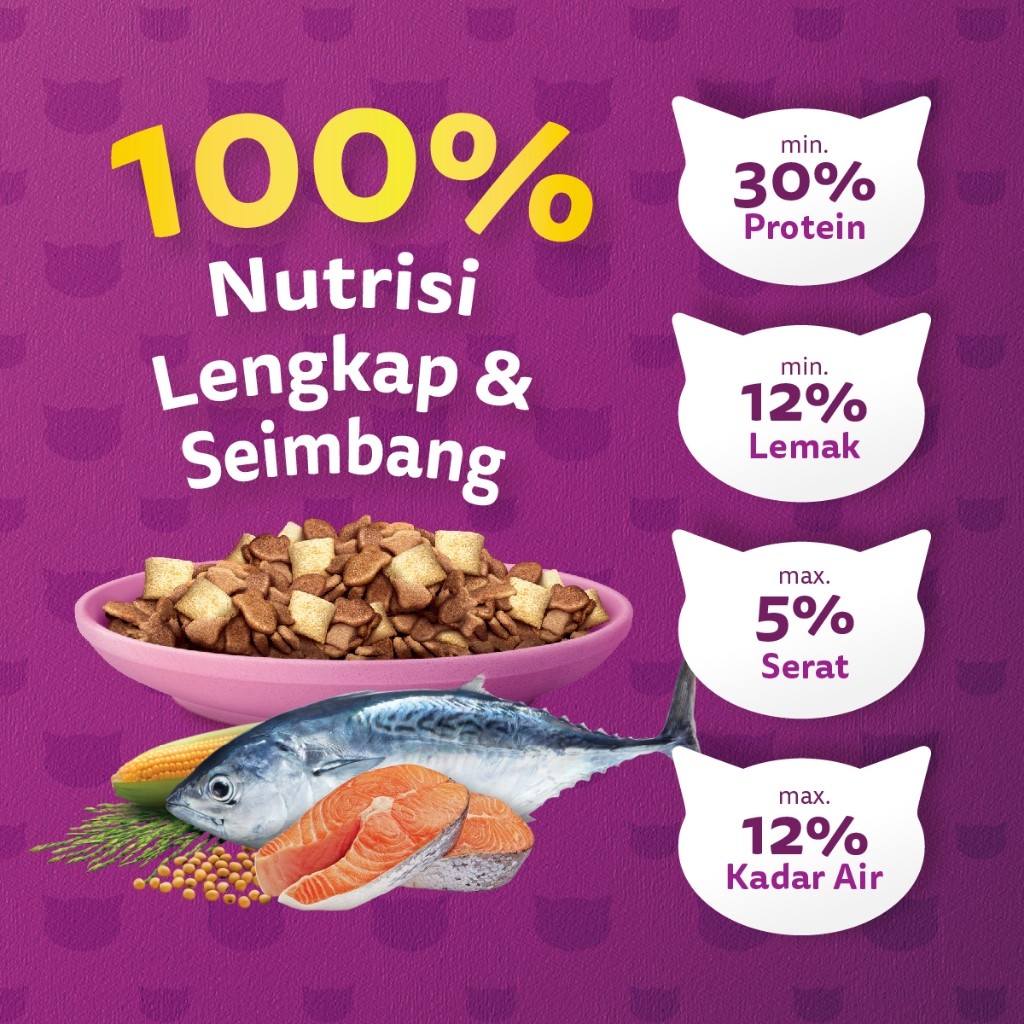 WHISKAS Junior Makanan Anak Kucing Kering Pilih Rasa 1.1kg - Gambar 5