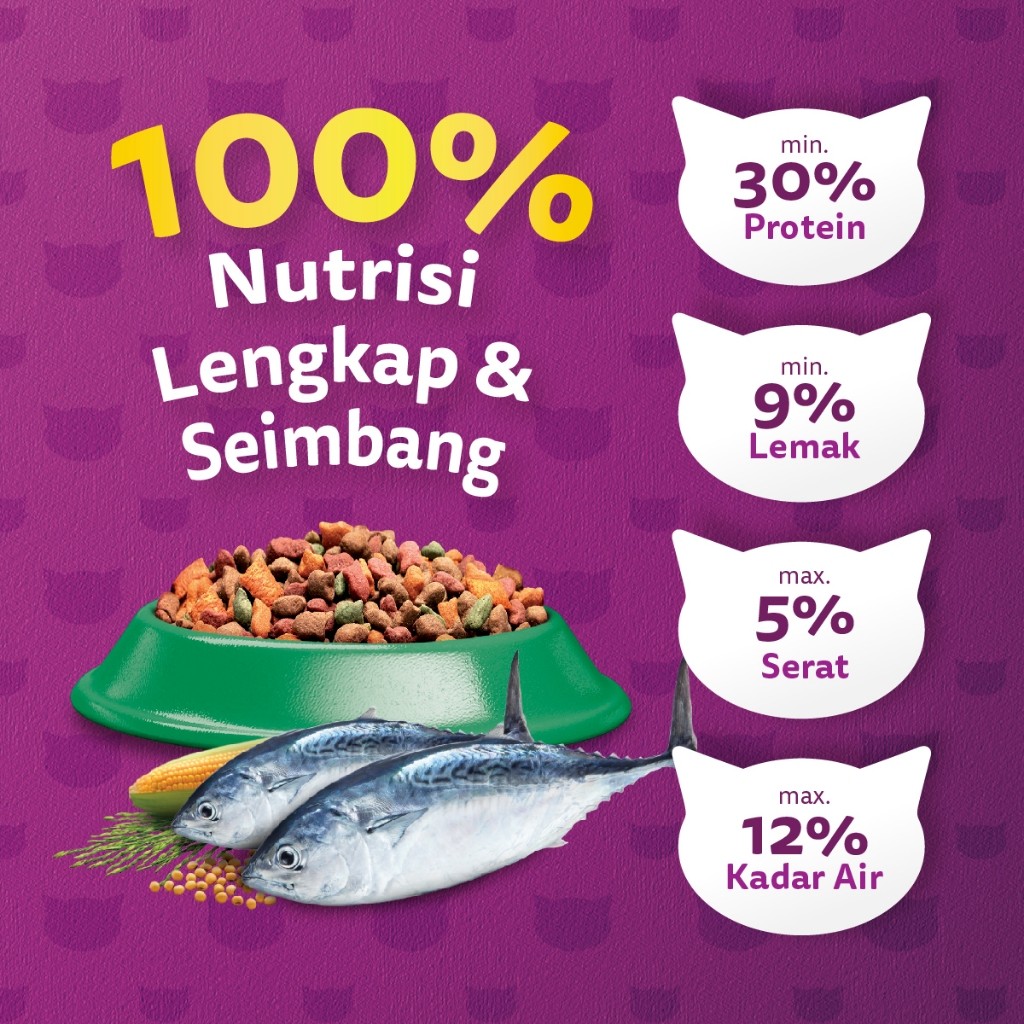 WHISKAS Makanan Kering untuk Kucing Dewasa Pilih Rasa 7kg - Gambar 5