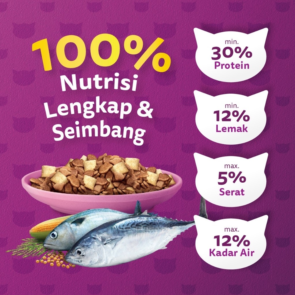 WHISKAS Makanan Kering untuk Anak Kucing Rasa Ikan Laut 6.5kg - Gambar 5
