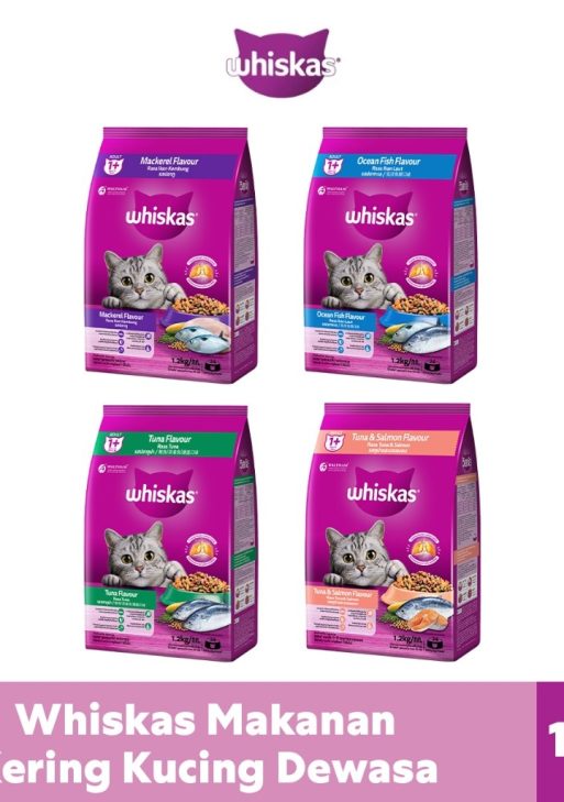 WHISKAS Makanan Kering untuk Kucing Dewasa Pilih Rasa 1.2kg