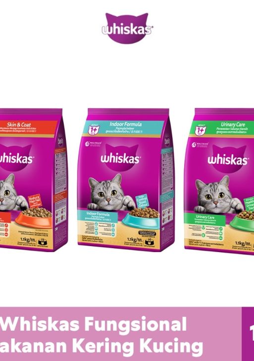 WHISKAS Makanan Kering untuk Kucing Dewasa Pilih Rasa 1.2kg