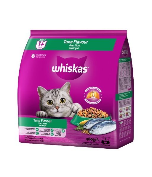 WHISKAS Makanan Kering untuk Kucing Dewasa Pilih Rasa 480gr