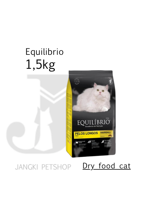 Equilibrio Cat Adult Long Hair Skin Coat 1,5 kg - Makanan Kering Kucing 1,5 kg