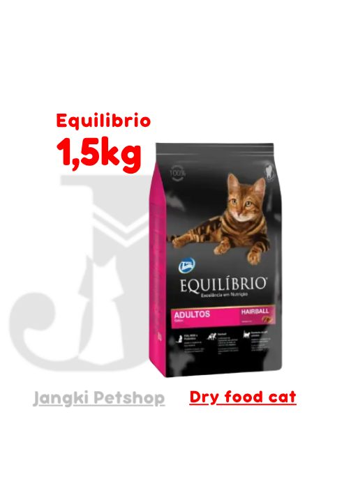 Equilibrio Cat Adult Hairball 1,5 kg - Makanan Kering Kucing 1,5 kg