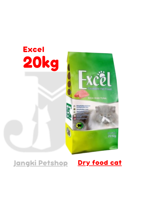 Excel Cat Tuna 20 kg (Hijau) Donat - Makanan Kering Kucing 20 kg