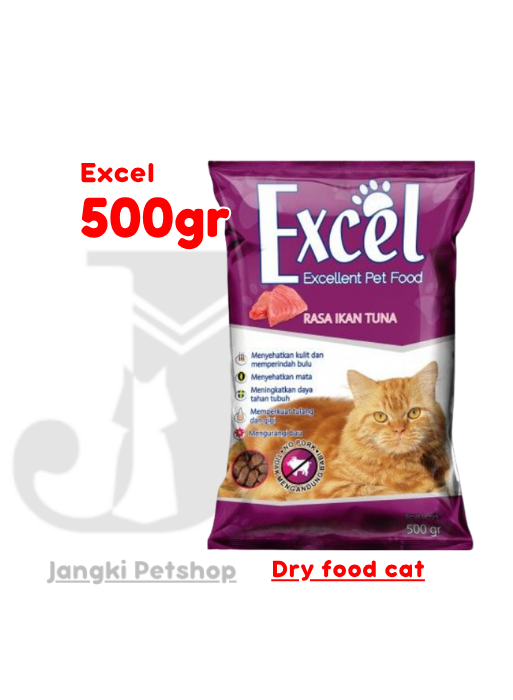 Excel Cat 500 gr (Ungu) Ikan - Makanan Kering Kucing 500 gr
