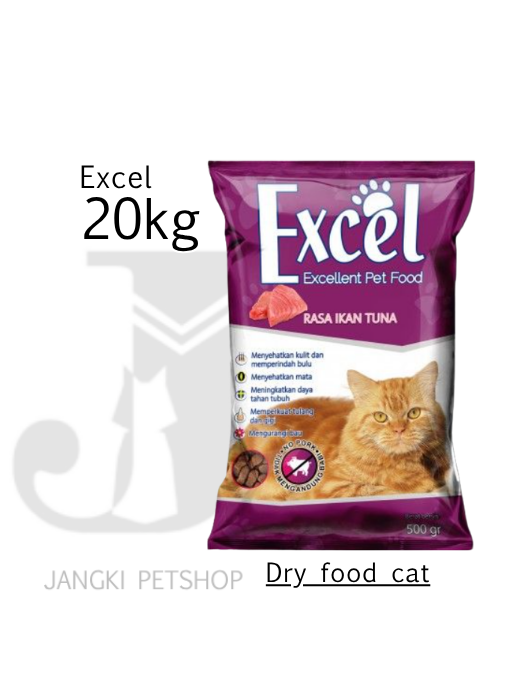 Excel Cat Tuna 20 kg (Ungu) Ikan - Makanan Kering Kucing 20 kg