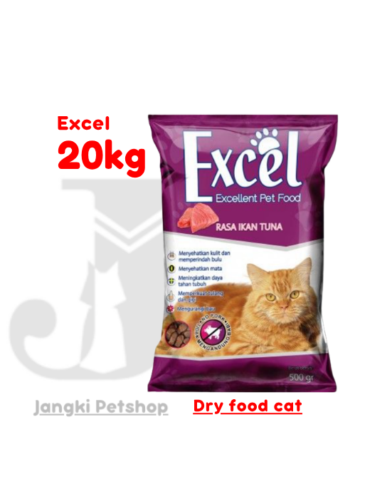 Excel Cat Tuna 20 kg (Ungu) Ikan - Makanan Kering Kucing 20 kg