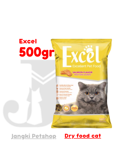Excel Cat Salmon 500 gr - Makanan Kering Kucing 500 gr