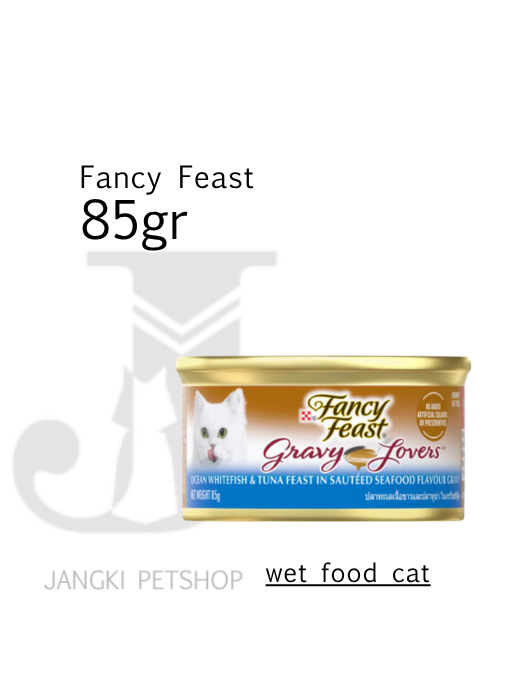 Fancy Feast Gravy Lovers Ocean Whitefish 85gr - Makanan Kering Kucing 85gr