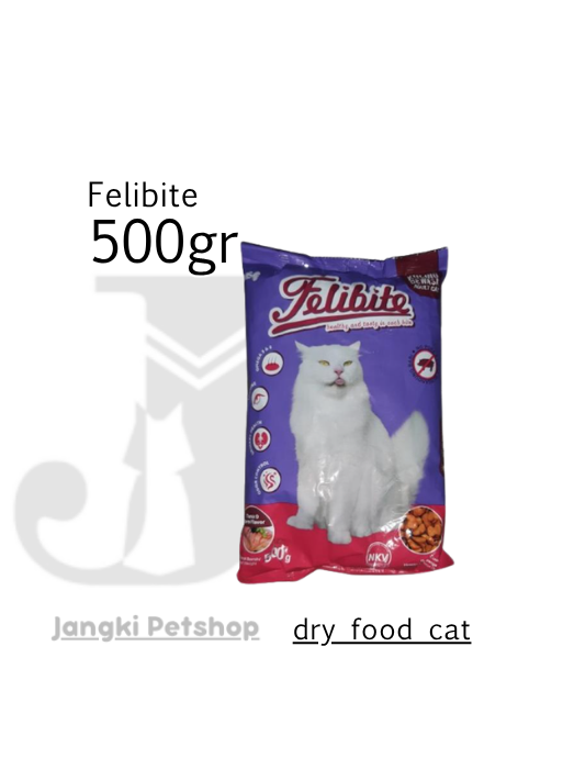 Felibite Cat Tuna 500 gr (Ungu) - Makanan Kering Kucing 500 gr