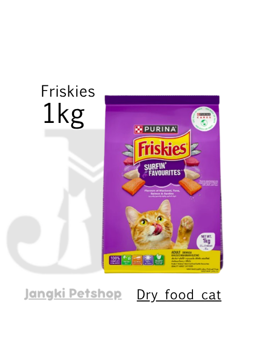 Friskies Adult Surfin & Turfin 1 kg - Makanan Kering Kucing 1 kg