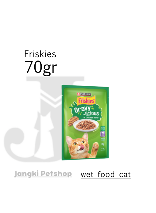 Friskies Pouch Adult Chicken Gravy 70 gr - Makanan Pouch Kucing 70 gr