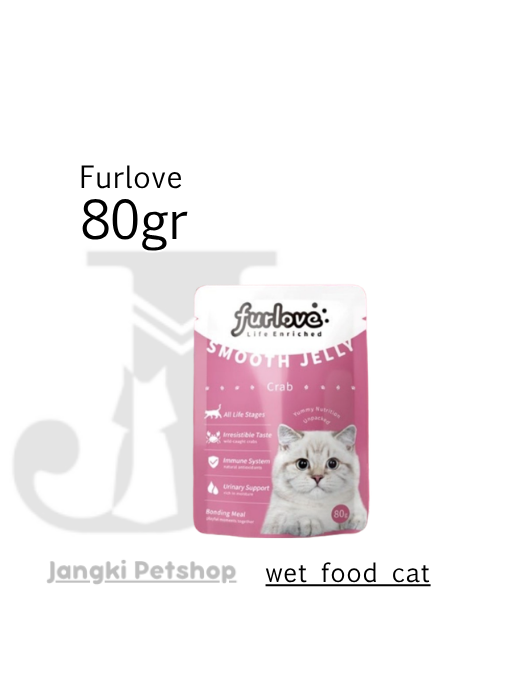 Furlove Pouch Crab In Jelly 80 gr - Makanan Pouch Kucing 80 gr