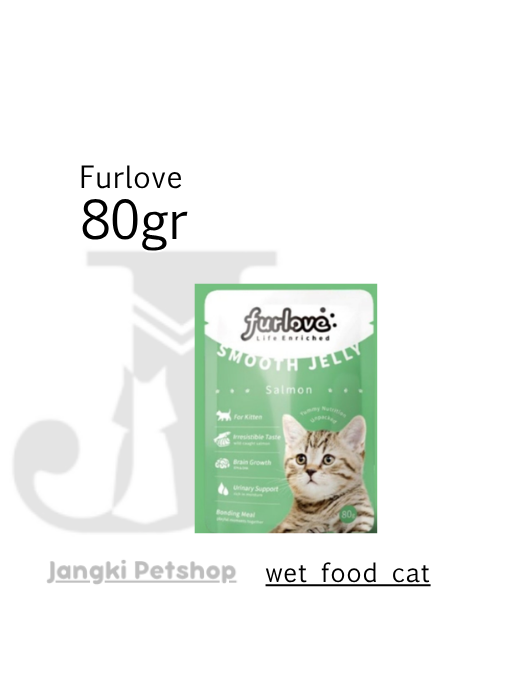 Furlove Pouch Kitten Salmon In Jelly 80 gr - Makanan Pouch Kucing 80 gr
