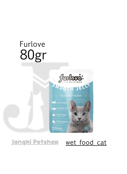 Furlove Pouch Tuna & Chicken In Jelly 80 gr - Makanan Pouch Kucing 80 gr