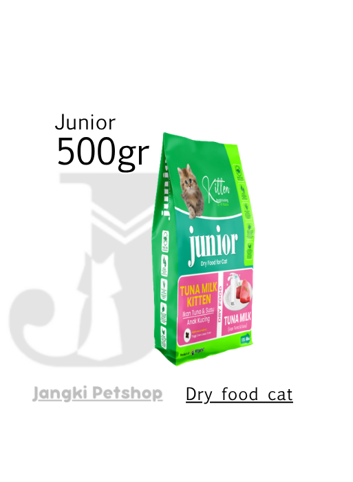Junior Cat Kitten Tuna Milk 500 gr - Makanan Kering Kucing 500 gr