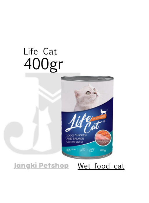 Life Cat Adult Chicken Salmon 400 gr - Makanan Kering Kucing 400 gr