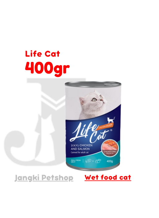 Life Cat Adult Chicken Salmon 400 gr - Makanan Kering Kucing 400 gr
