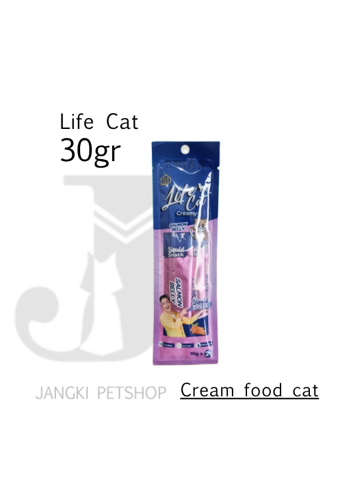 Life Cat Creamy Salmon Belly 30 gr - Snack Kucing 30 gr