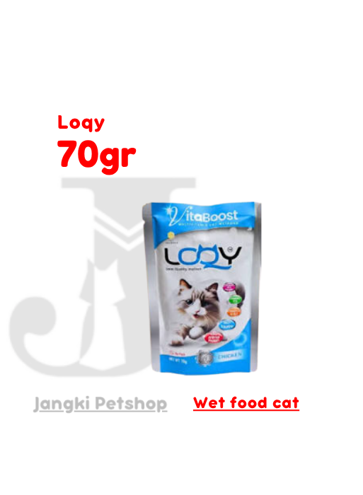 Loqy Pouch Chicken 70 gr - Makanan Pouch Kucing 70 gr