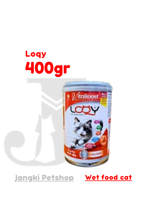 Loqy Salmon 400 gr - Makanan Kering Kucing 400 gr