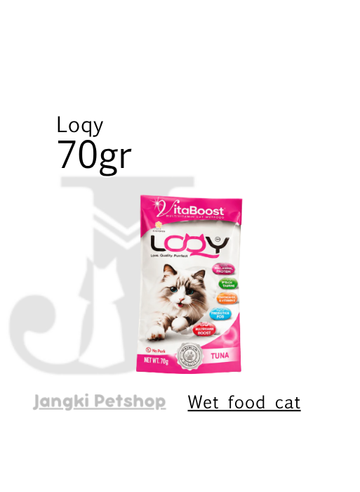Loqy Pouch Tuna 70 gr - Makanan Pouch Kucing 70 gr