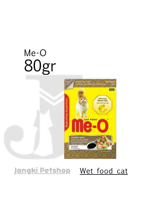 Me-o Pouch Pempek With Fish & Shrimp 80 gr - Makanan Pouch Kucing 80 gr