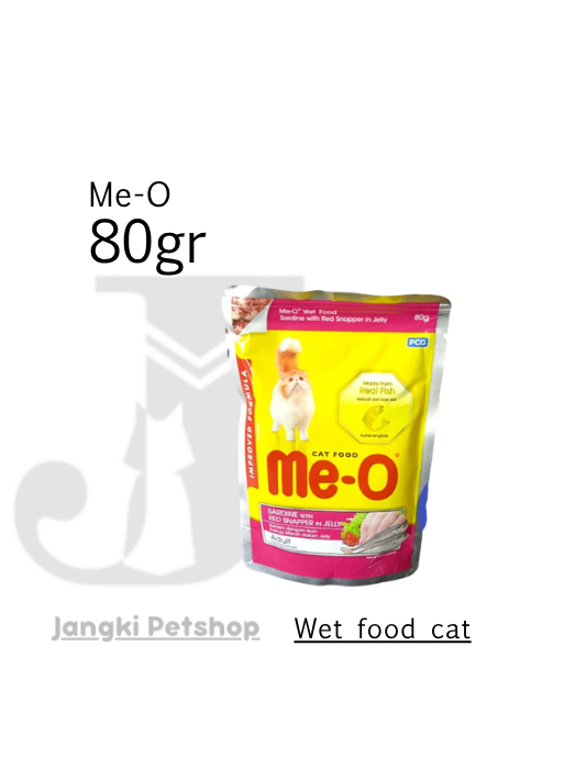 Me-o Pouch Adult Sardine Snapper 80 gr - Makanan Pouch Kucing 80 gr