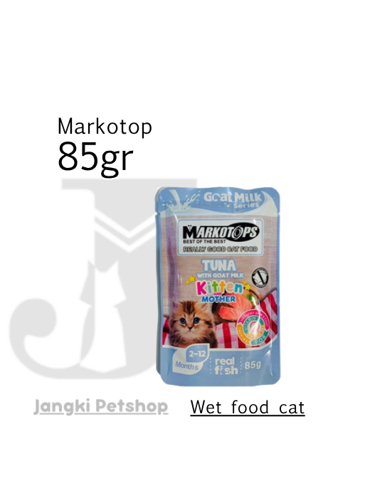 Markotop Pouch Kitten Tuna Goat Milk 85 gr - Makanan Pouch Kucing 85 gr