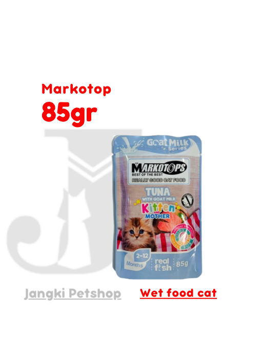 Markotop Pouch Kitten Tuna Goat Milk 85 gr - Makanan Pouch Kucing 85 gr