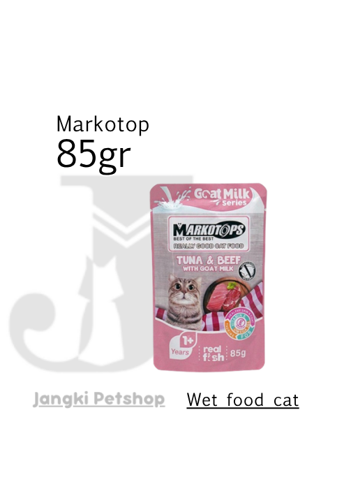 Markotop Pouch Adt Tuna & Beef Goat Milk 85 gr - Makanan Pouch Kucing 85 gr