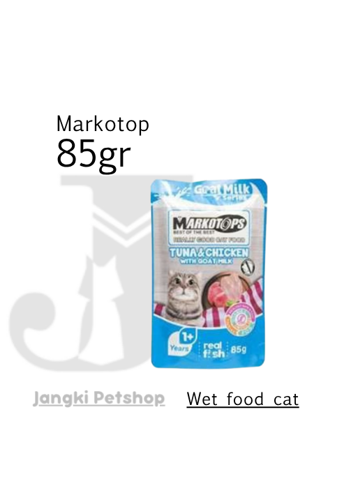 Markotop Pouch Adt Tuna & Chicken Goat Milk 85 gr - Makanan Pouch Kucing 85 gr