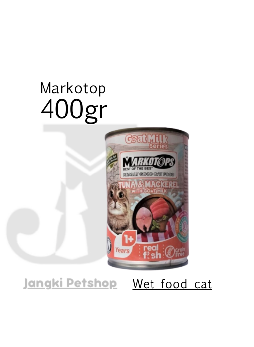Markotop Tuna & Mackarel Goat Milk 400gr - Makanan Kering Kucing 400gr
