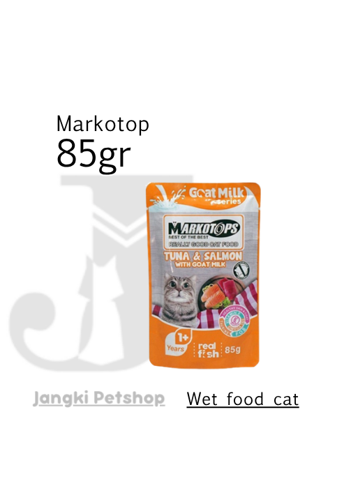 Markotop Pouch Adt Tuna & Salmon Goat Milk 85 gr - Makanan Pouch Kucing 85 gr