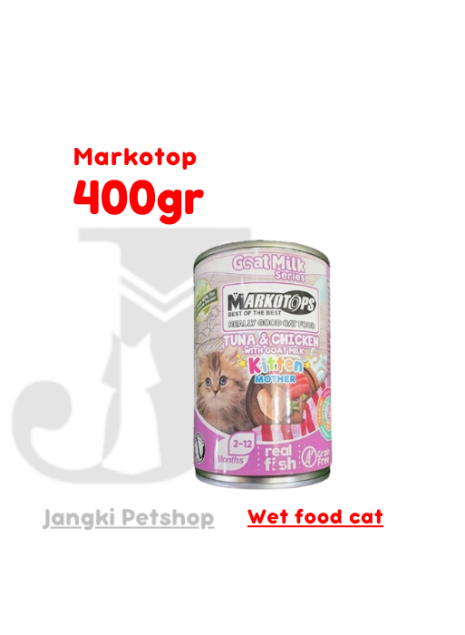 Markotop Kitten Tuna & Chicken Goat Milk 400gr - Makanan Kering Kucing 400gr