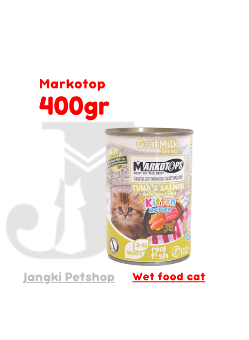 Markotop Kitten Tuna & Salmon Goat Milk 400gr - Makanan Kering Kucing 400gr