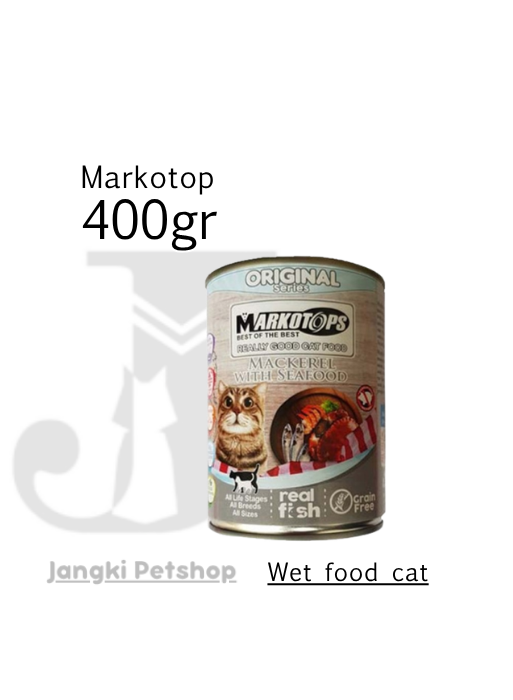 Markotop Mackarel Seafood 400 gr kl - Makanan Kaleng Kucing 400 gr