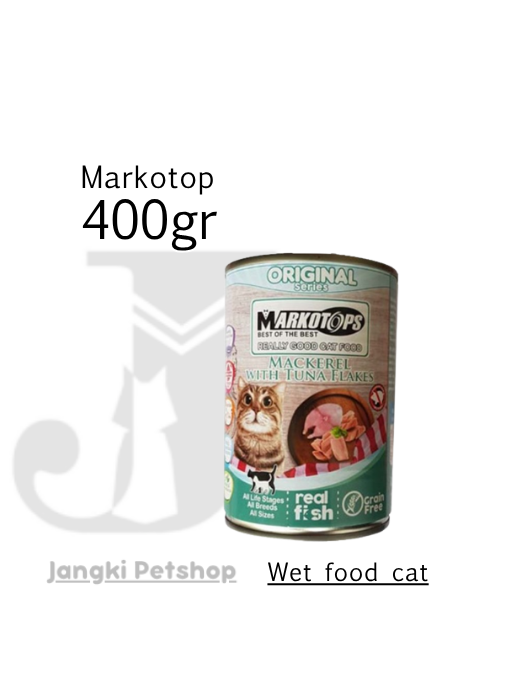 Markotop Mackarel Tuna Flakes 400 gr kl - Makanan Kaleng Kucing 400 gr
