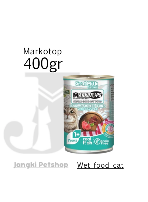 Markotop Tuna & Smoke Tuna Goat Milk 400 gr - Makanan Kering Kucing 400 gr