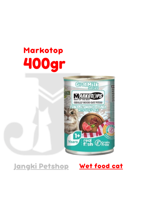 Markotop Tuna & Smoke Tuna Goat Milk 400 gr - Makanan Kering Kucing 400 gr