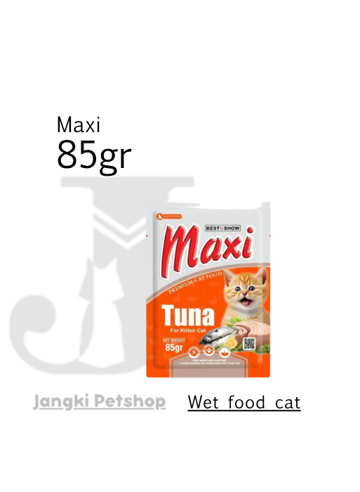 Maxi Cat Pouch Kitten Tuna 85 gr - Makanan Pouch Kucing 85 gr