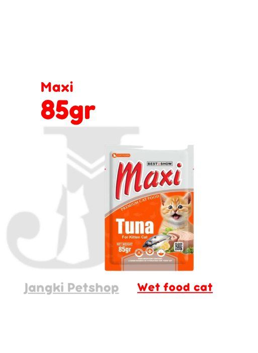 Maxi Cat Pouch Kitten Tuna 85 gr - Makanan Pouch Kucing 85 gr