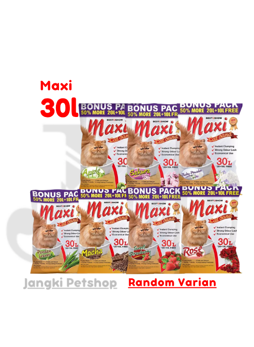 Maxi Catsand 30 L (Varian Random) - Pasir Kucing 30 L