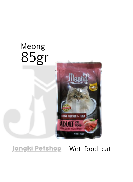 Meong Pouch Adult Chicken Tuna 85 gr - Makanan Pouch Kucing 85 gr