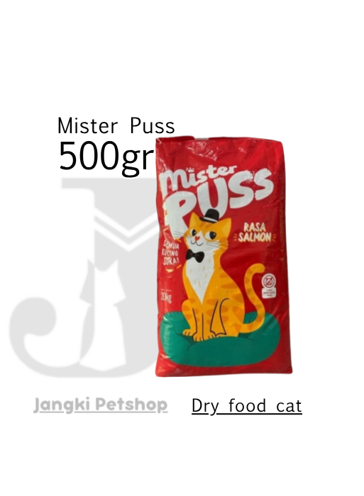 Mister Puss Salmon 500 gr - Makanan Kering Kucing 500 gr