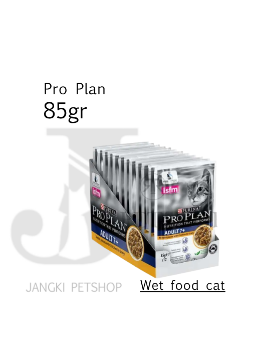 Pro Plan Pouch 7+ Chicken 85 gr (12 pcs) - Makanan Pouch Kucing 85 gr (12 pcs)