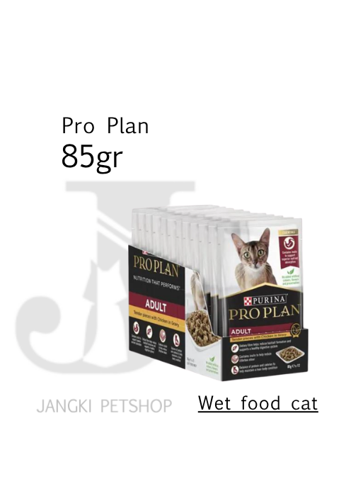Pro Plan Pouch Adult Chicken 85 gr (12 pcs) - Makanan Pouch Kucing 85 gr (12 pcs)